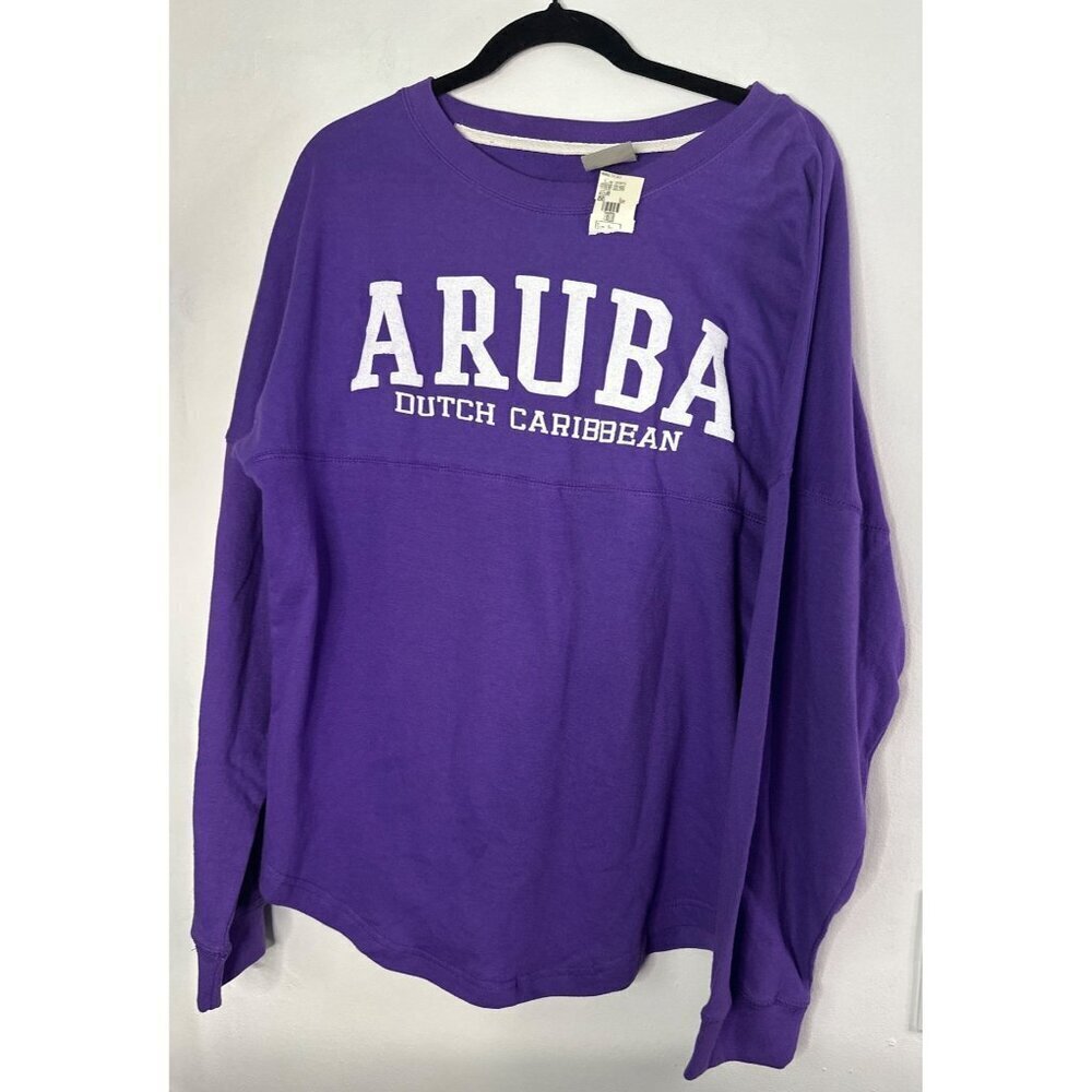 MV Sports Aruba Dutch Purple Crewneck Sweatshirt Women’s Medium Lightweight New